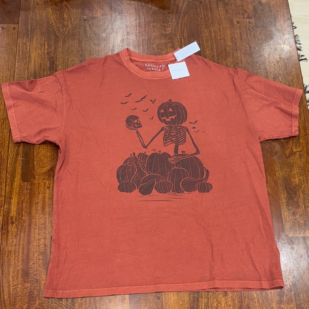 NWT American Eagle Rustic Pumpkin Patch Graphic T… - image 1